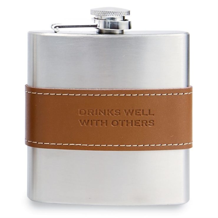 A photo of the Leather Band Flask product