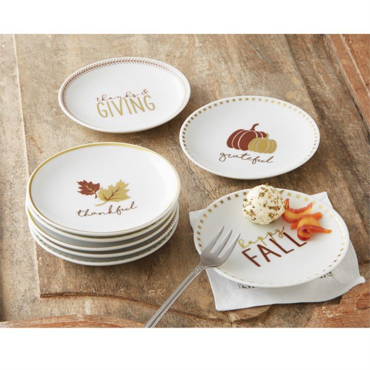 A photo of the Thanksgiving Small Ceramic Dish product