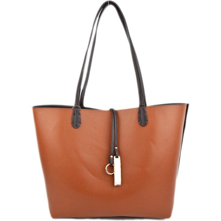 A photo of the Coffee & Camel Reversible Tote product