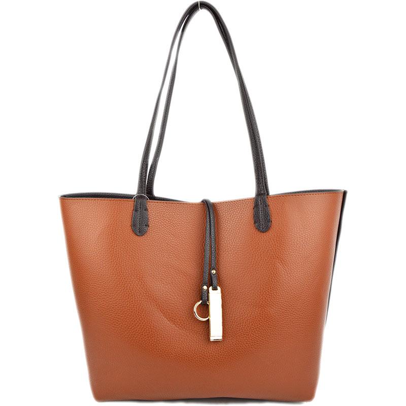 Coffee & Camel Reversible Tote - Best of Everything | Online Shopping