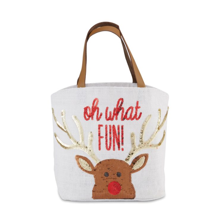 A photo of the Reindeer Sequin Tote product