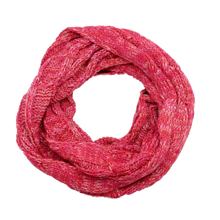 A photo of the Charming Cable Knit Infinity Pink product