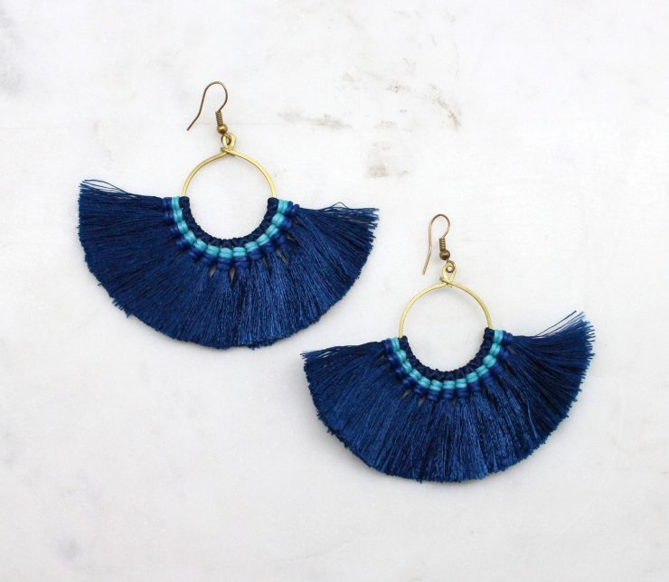 A photo of the Flashy Fringe Earrings product