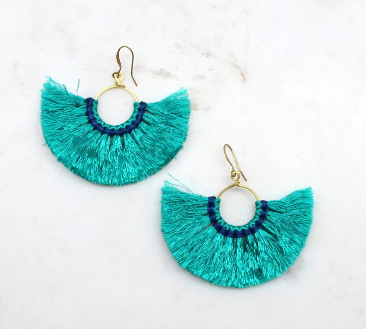 A photo of the Flashy Fringe Earrings product