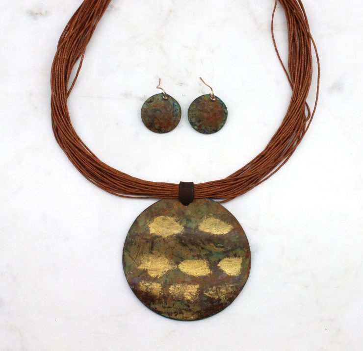 A photo of the Flipping Out Rustic Necklace product