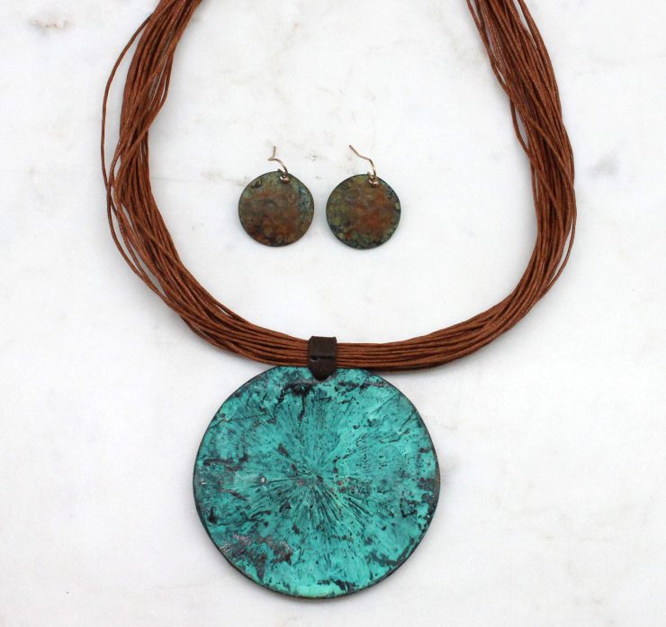 A photo of the Flipping Out Rustic Necklace product