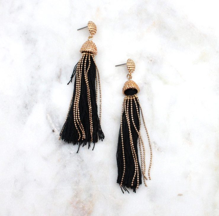 A photo of the Tasseled & Trending Earrings product