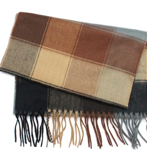 A photo of the Neutral Squares Scarf product