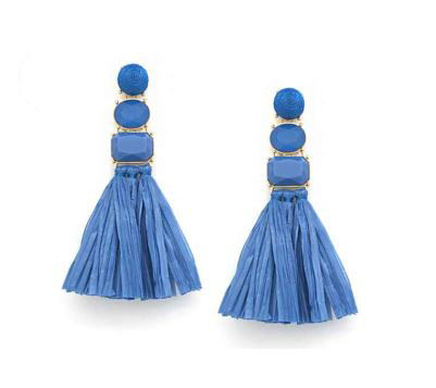 Raffia tassel sales earrings