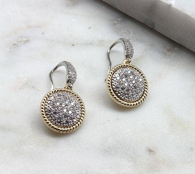 Pave Style Dangle Earrings - Best of Everything | Online Shopping
