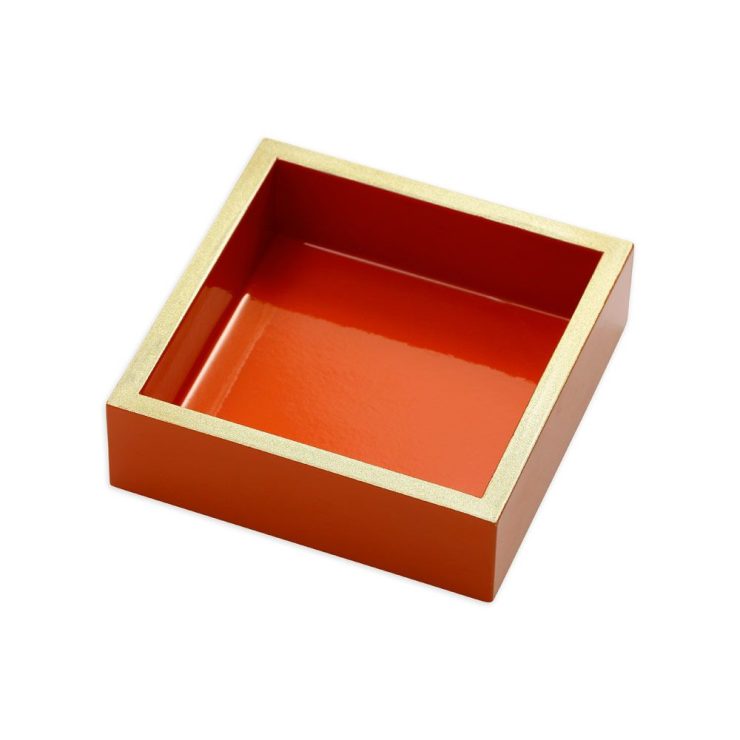 A photo of the Orange & Gold Cocktail Napkin Holder product