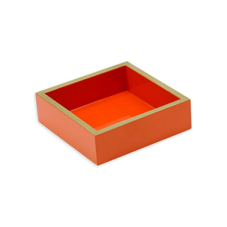 A photo of the Orange & Gold Cocktail Napkin Holder product