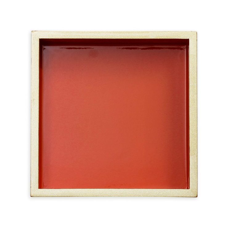 A photo of the Orange and Gold Luncheon Napkin Holder product