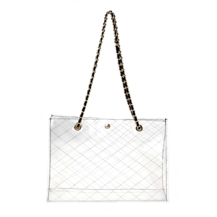 A photo of the Clear Quilted Handbag product