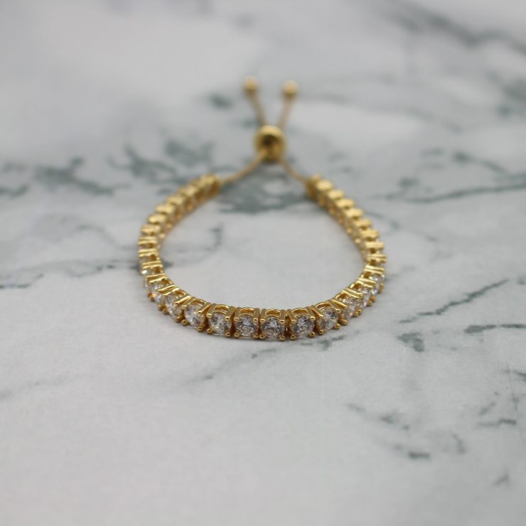 A photo of the Gold Plated Sterling Silver Adjustable Bracelet product