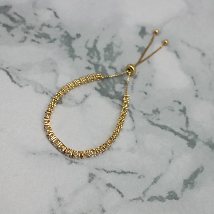 A photo of the Gold Plated Sterling Silver Adjustable Bracelet product