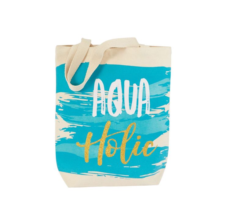 A photo of the Aqua-Holic Canvas Tote product