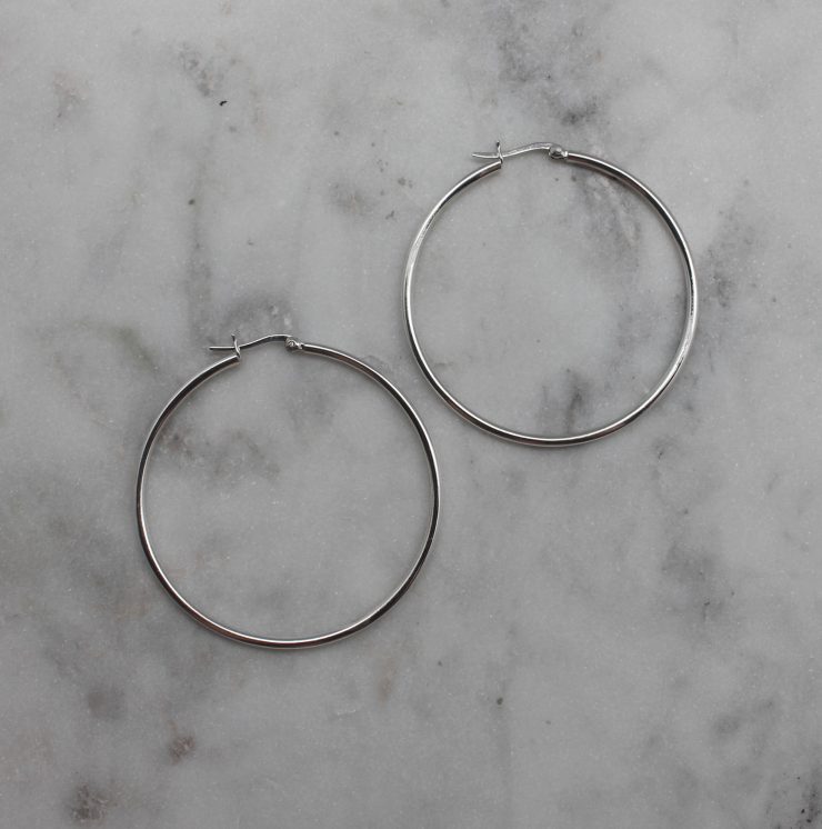 A photo of the Always In Style Hoop Earrings product