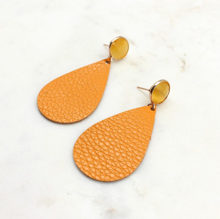 A photo of the Orange You Glad Earrings product