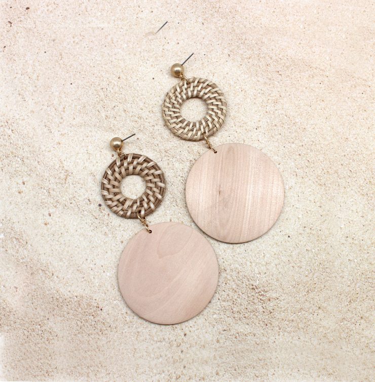 A photo of the Wood Love To See You Earrings product