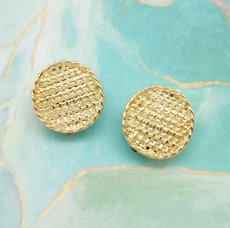A photo of the Woven Into Your Dreams Clip-On Earrings product