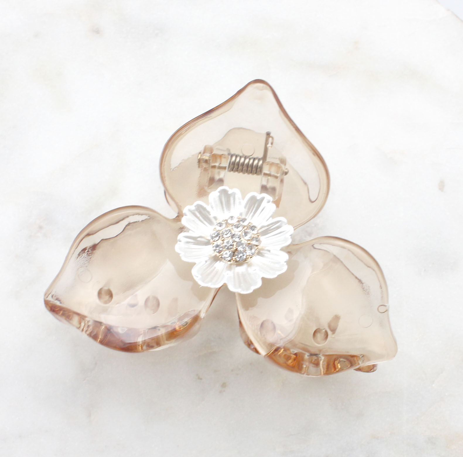 large flower claw clip