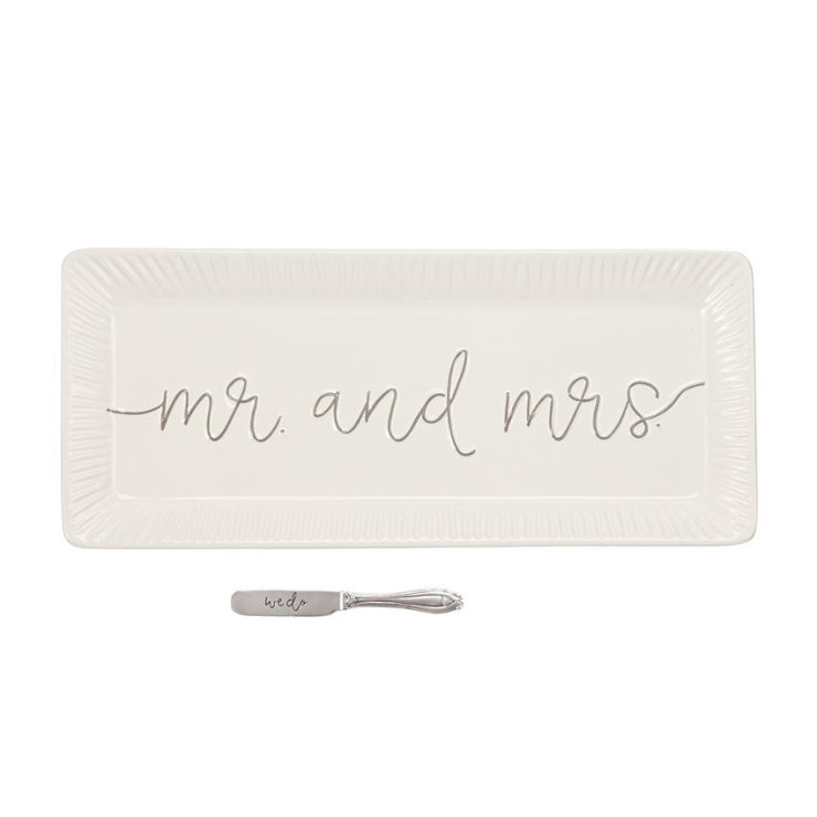 A photo of the Mr & Mrs Ceramic Hostess Tray Set product