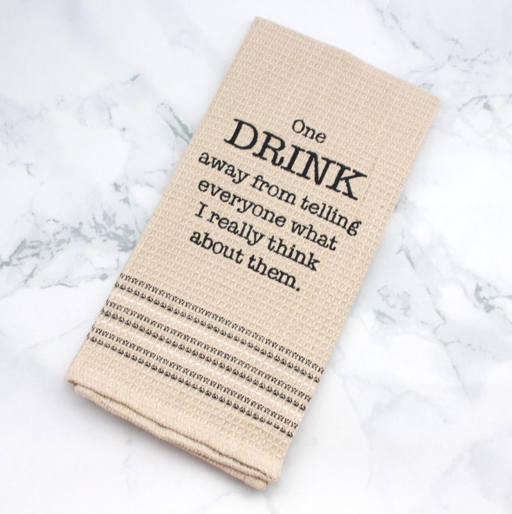 A photo of the One Drink Kitchen Towel product