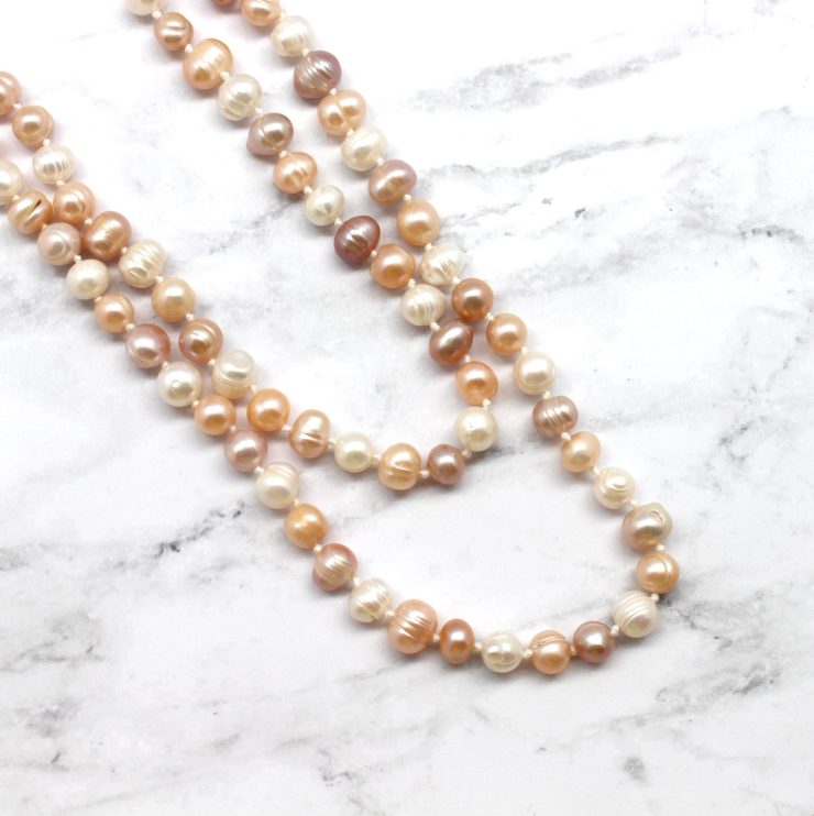 A photo of the Pretty Pink Pearl Necklace product