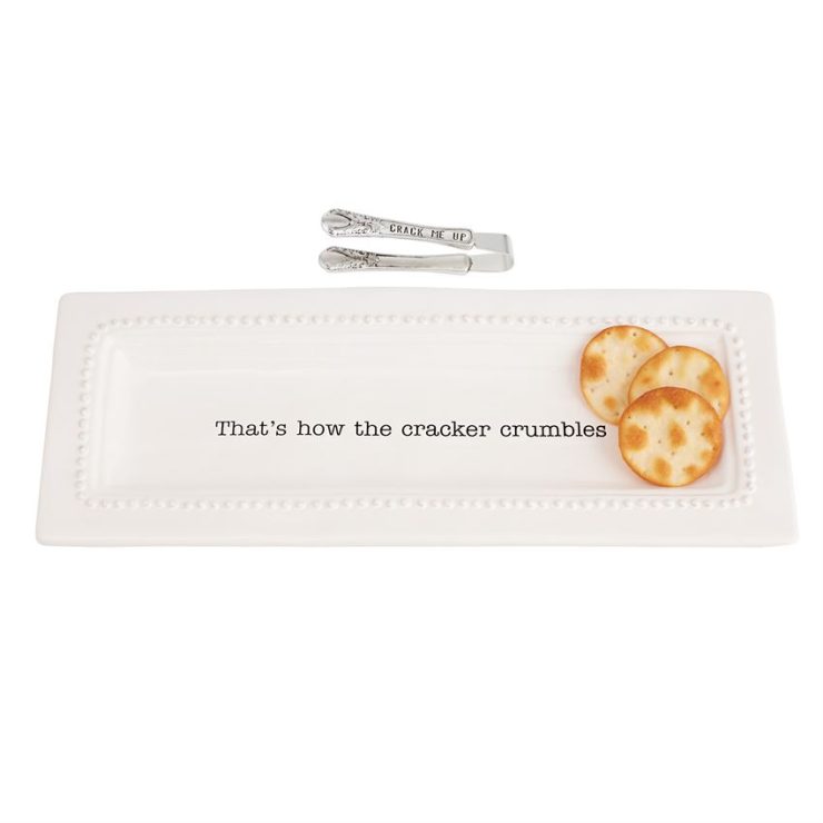 A photo of the Circa Cracker Dish & Tong Set product
