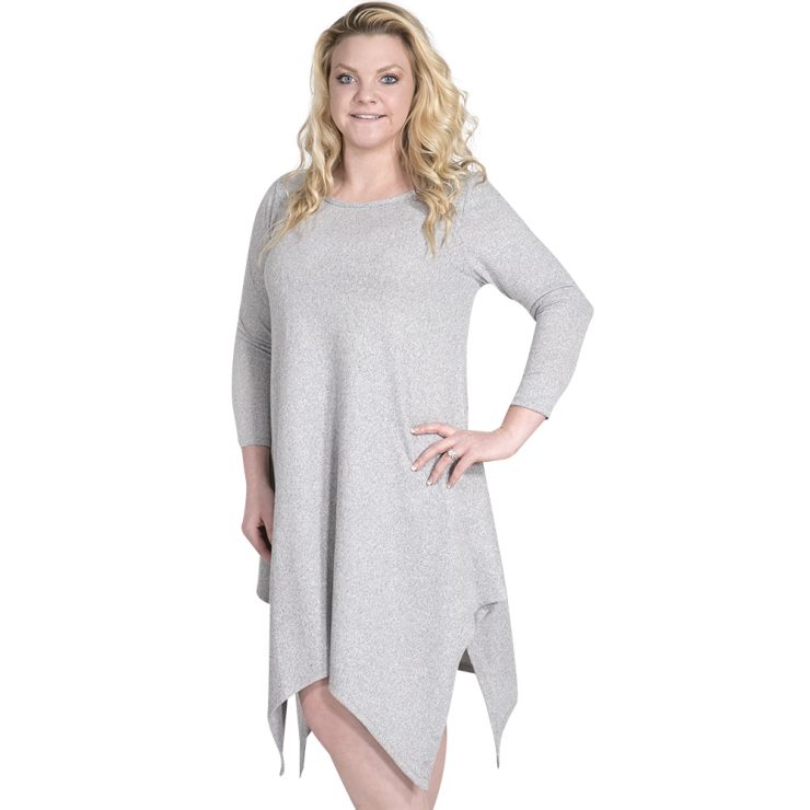 A photo of the The Augusta Dress In Heather Grey product