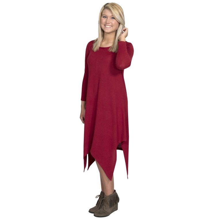 A photo of the The Augusta Dress In Scarlet product