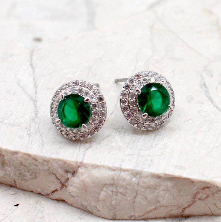 A photo of the Green With Envy Earrings product