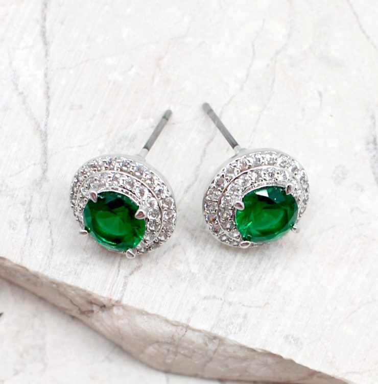 A photo of the Green With Envy Earrings product