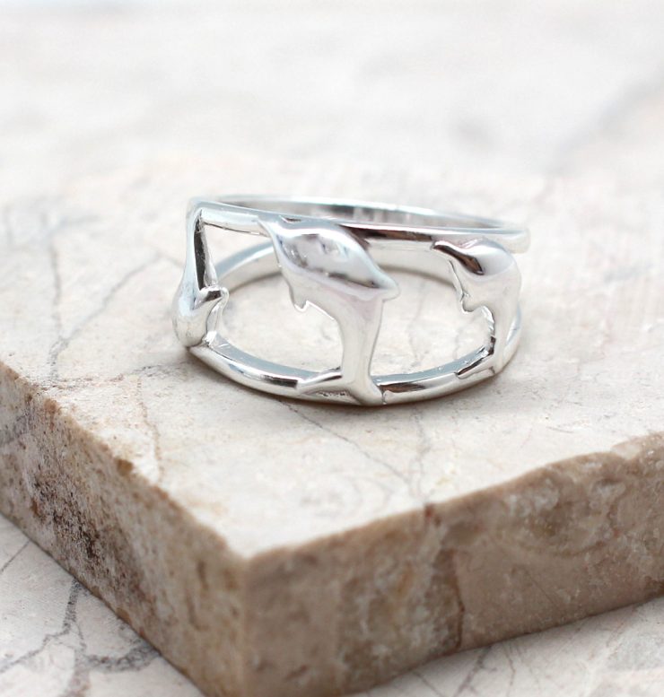 A photo of the The Dolphin Trio Ring product