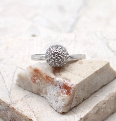 A photo of the The Rhinestone Button Ring product