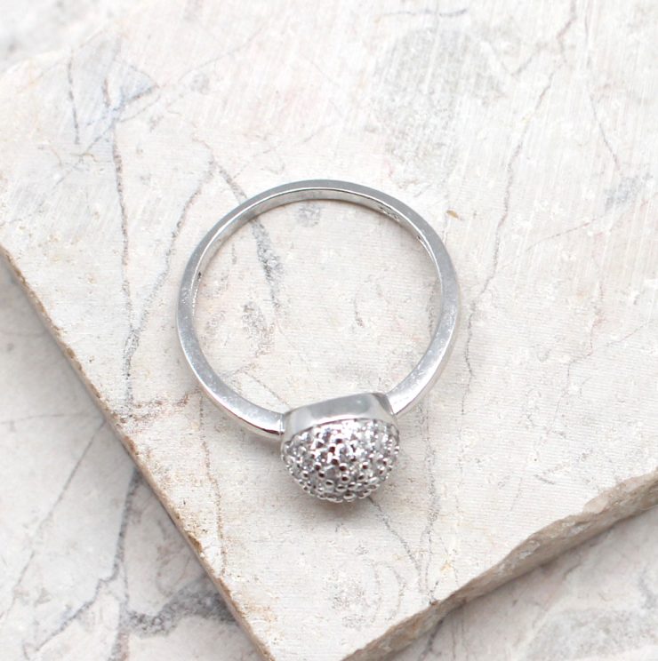 A photo of the The Rhinestone Button Ring product