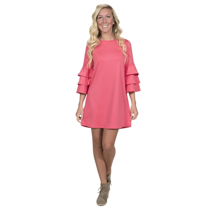 A photo of the The Winston Dress In Coral product