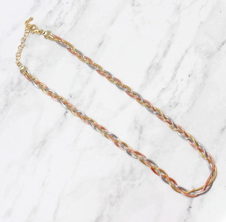 A photo of the Braided and Beautiful Necklace product