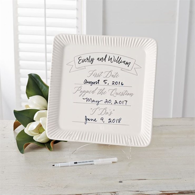 A photo of the Ceramic Commemorative Wedding Plate product