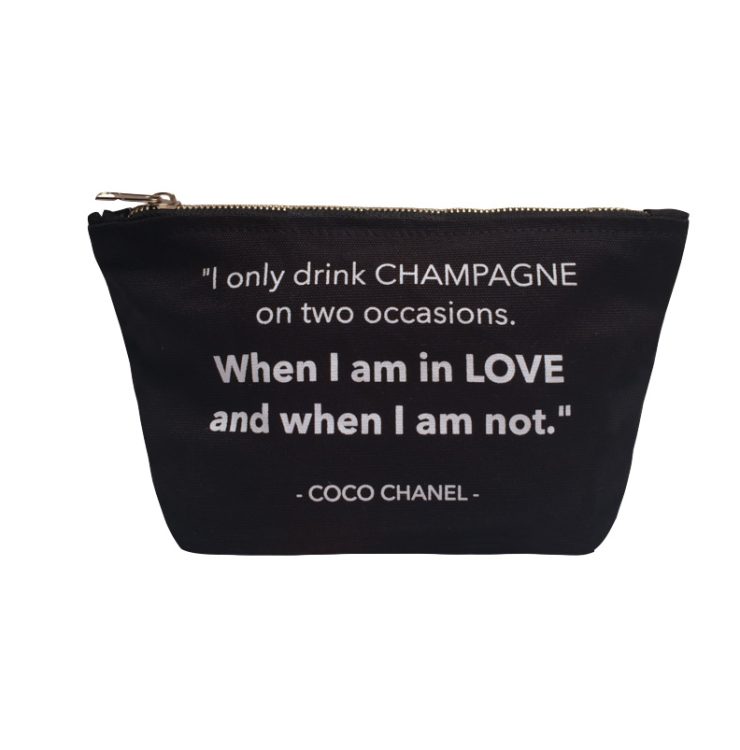 A photo of the I Only Drink Champagne Pouch product