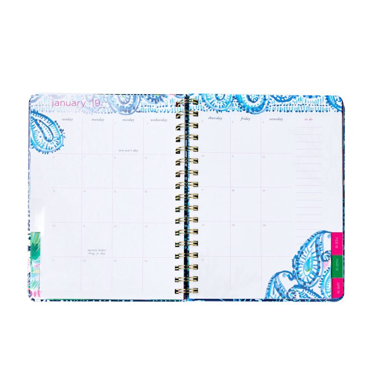 A photo of the 2018-2019 Monthly Planner In Sunset Flamingo product