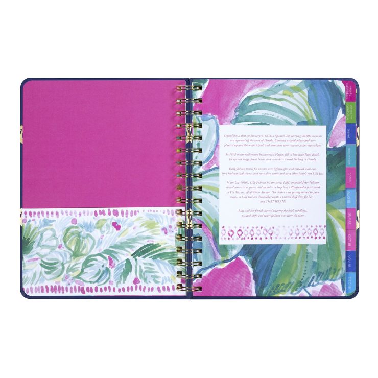 A photo of the Large Agenda In Navy Flamingo product