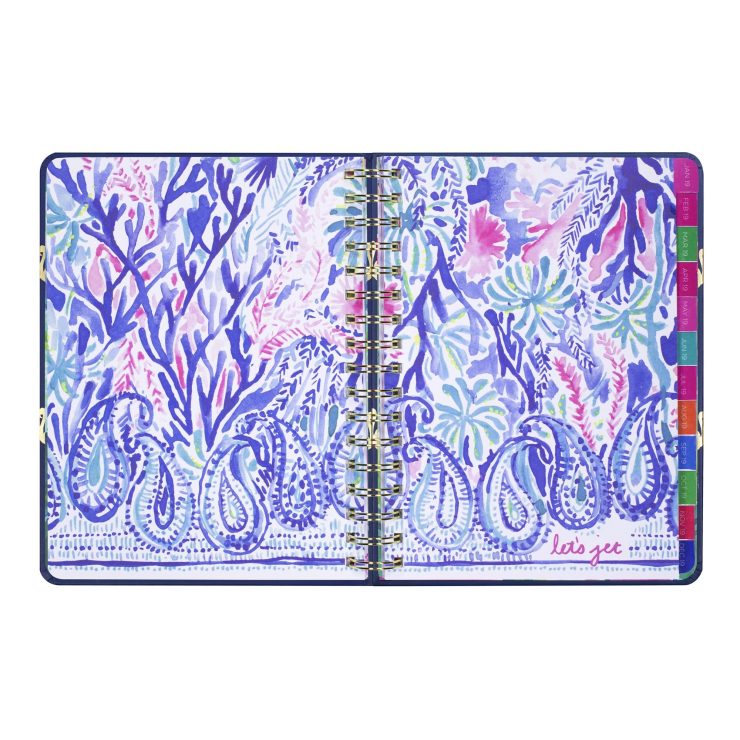 A photo of the Large Agenda In Navy Flamingo product
