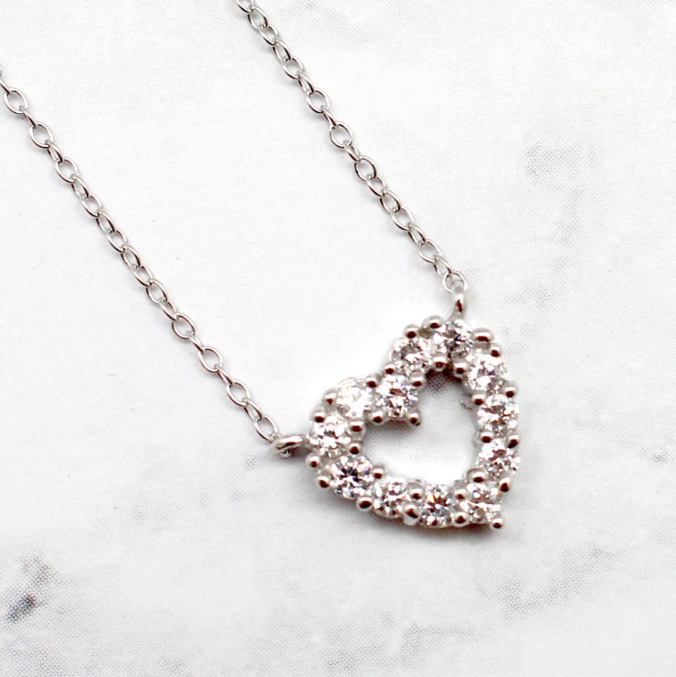 A photo of the The Sparkling Heart Necklace product
