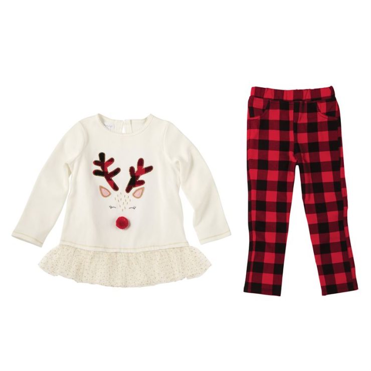 A photo of the Alpine Reindeer Tunic & Legging Set product