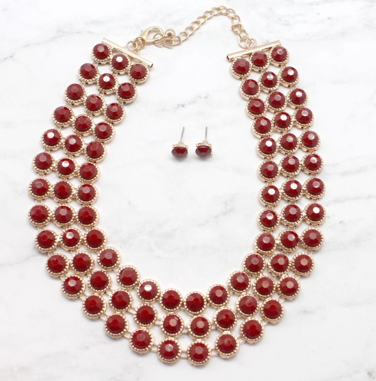 A photo of the The Bright Dreams Necklace In Cranberry product