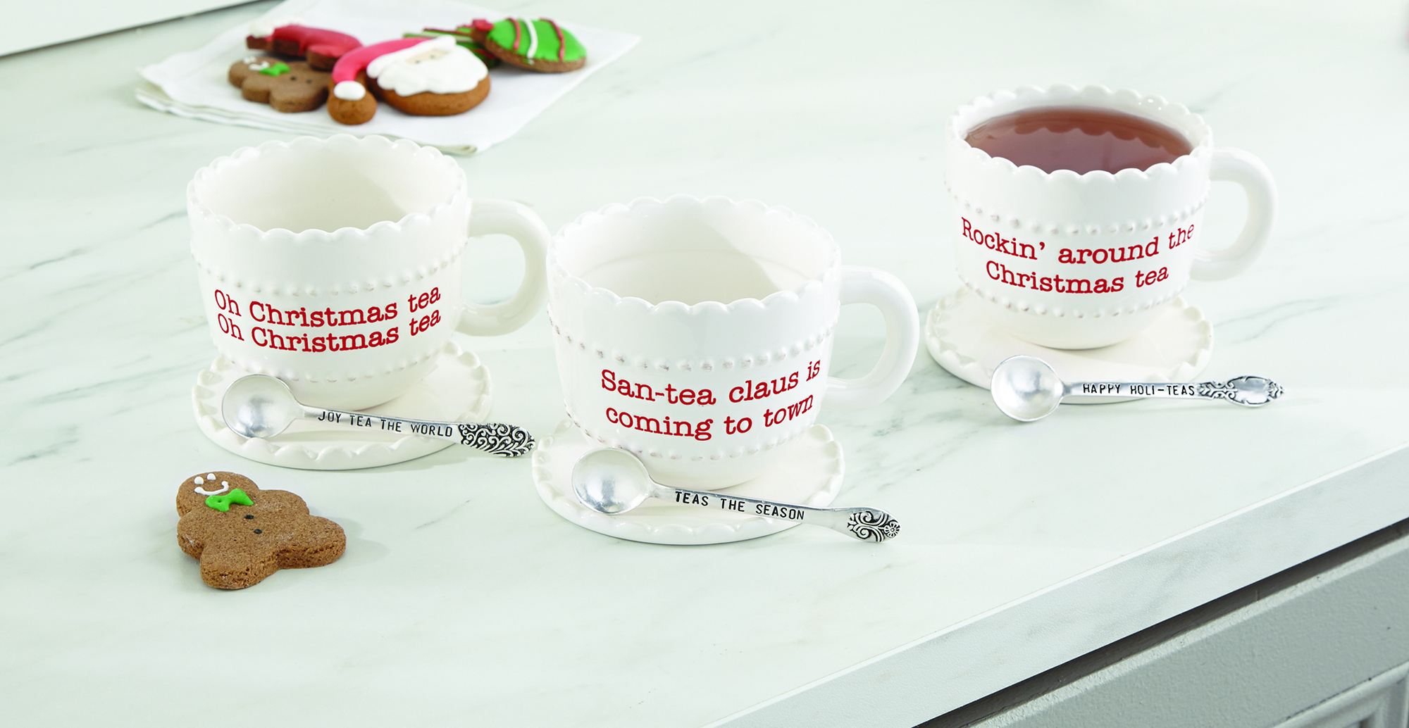 Oh Christmas Tea Tea Mug Set. 