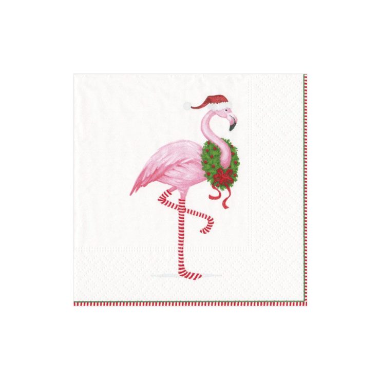 A photo of the Christmas Flamingo Napkins product