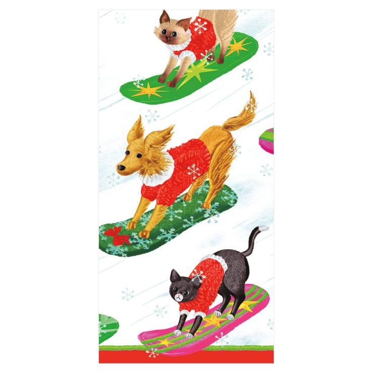 A photo of the Snowboarding Cats & Dogs Facial Tissues product